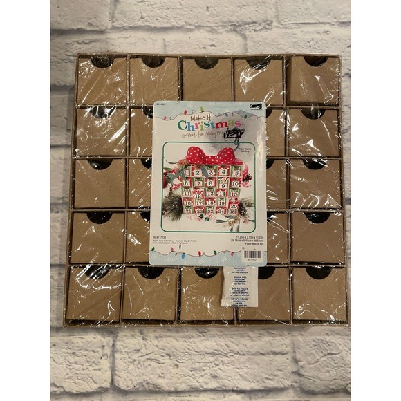 Holiday Christmas Advent Calendar Cardboard Paper Mache New Poshmark